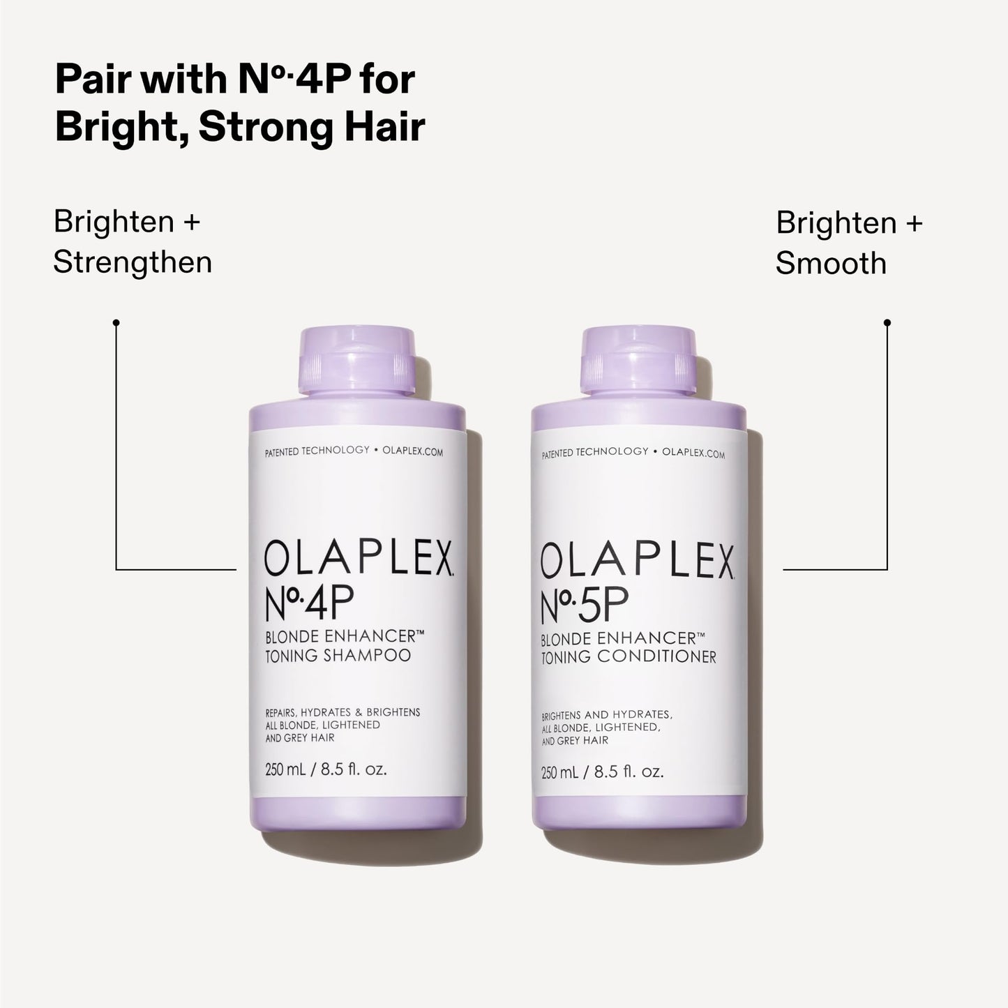 Olaplex Nº.5P Blonde Enhancer Purple Toning Conditioner: Neutralizes Brassiness & Strengthen | Repairs Damages & Hydrates Hair | For Coily, Curly, Straight, and Wavy