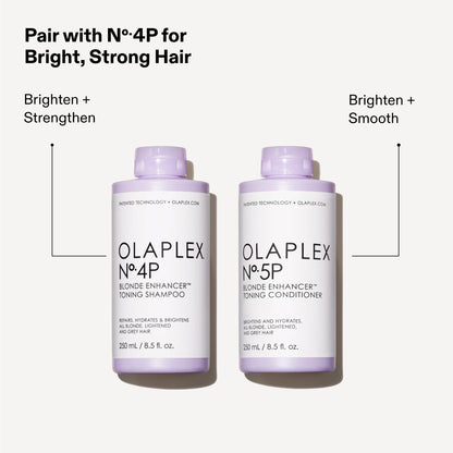Olaplex Nº.5P Blonde Enhancer Purple Toning Conditioner: Neutralizes Brassiness & Strengthen | Repairs Damages & Hydrates Hair | For Coily, Curly, Straight, and Wavy