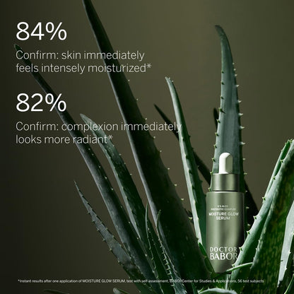 BABOR Microbiomic Moisture Glow Serum, Probiotic Face Serum with Light Reflecting Pigments to Give Skin Radiant Glow, Hyaluronic Acid & Aloe Vera for Plump Moisturized Skin, 1 oz