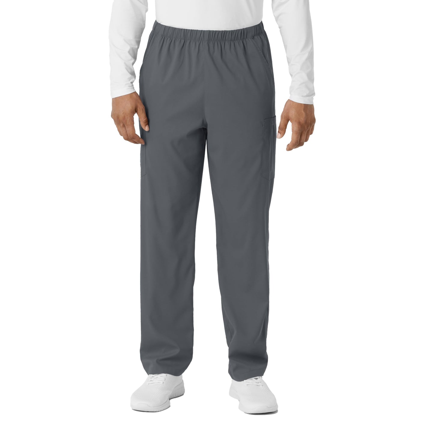 Wink Scrubs Unisex, Boundless, Straight-Leg Pants with Tuck-in Drawstring and 6 Pockets, Pewter, S Tall