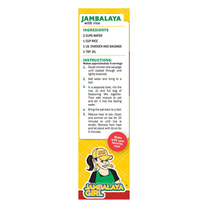 Jambalaya Girl Seasoning - One Pot Seasoning - For Jambalaya and Pastalaya - No Rice Just Spice and Vegetables - 2 oz (4 Pack)
