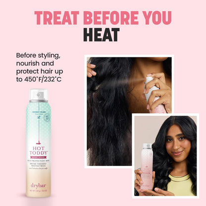 Drybar Hot Toddy Heat Protection Spray for Hair, Lightweight Formula, Protects from Heated Styling, Straightening and Curling Irons