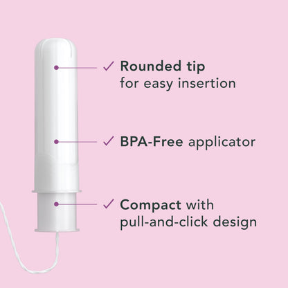 Rael Bundle - Compact Applicator Tampons Made with Organic Cotton, Multipack (Regular & Super, 36 Count) & PMS Supplement for Women (28 Capsules)