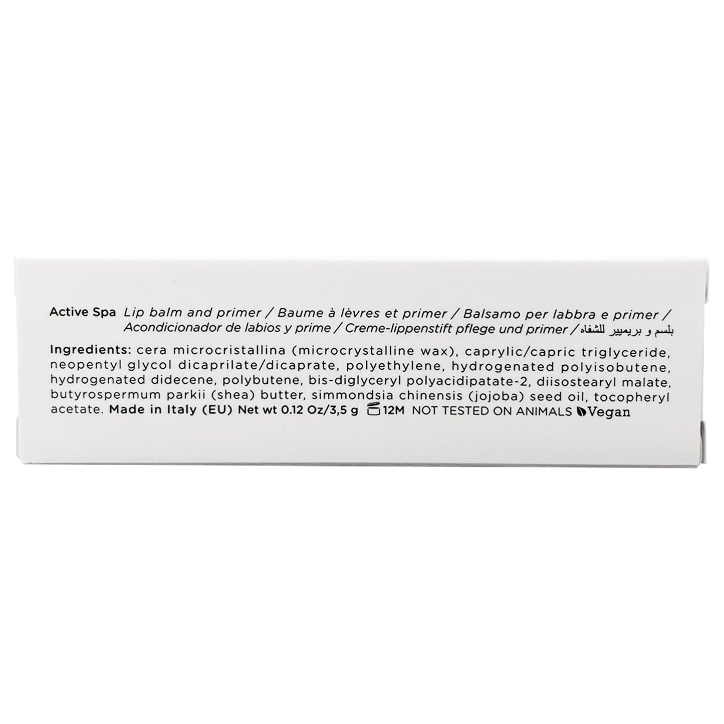 Lord & Berry ACTIVE SPA Moisturizing Lip Balm And Primer Enriched With Vitamin E, Neutral