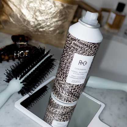 R+Co CHAINMAIL Thermal Protection Spray – Heat Protectant for Hair, Strengthens & Smooths, All Hair Types