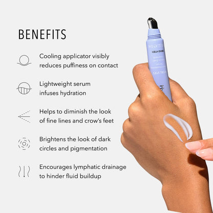 HydroPeptide Vital Eyes, Instant Awakening Serum, Cooling Rollerball Under Eye Moisturizer 0.5 Ounce