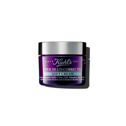 Kiehl's Super Multi-Corrective Soft Cream, Anti-aging Face Moisturizer for Oily/Combination & Sensitive Skin, Restores Firmness, Improves Elasticity, Reduces Fine Lines with Proxylane & Adenosine