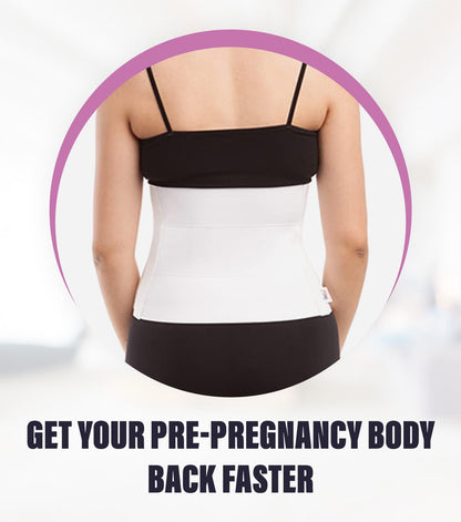 ITA-MED 9” Abdominal Binder for Men & Women - Helps Recover Post-Surgery, Postpartum & Hernia, Made in USA (M)