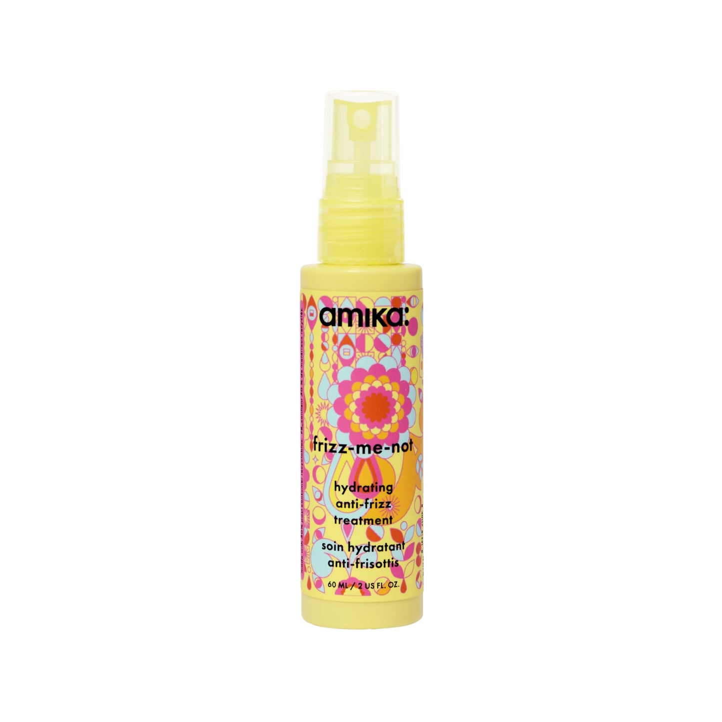 amika frizz-me-not hydrating anti-frizz treatment | lightweight hydrating spray for medium to thick coarse hair types 2a-4c, humidity + heat protection, smooth frizz for up to 3 days