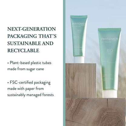 Phytomer Cyfolia Organic Face Moisturizer Mask | Hydrating Wash Off Mask | Certified Organic | Skin Plumping, Restoring | For More Radiant, Hydrated, Refreshed Skin | 50 ml
