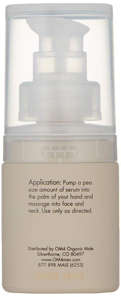 Organic Male OM4 Dry STEP 3: Warm Sands Botanical Youth Serum - Men's Skincare With anti-aging Vitamin C, Aloe Vera, and Hyaluronic Acid