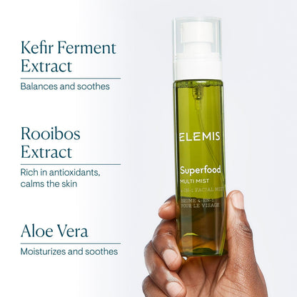 ELEMIS Superfood Multi Mist; Priming, Toning, and Setting Facial Spray, 3.3 Fl Oz