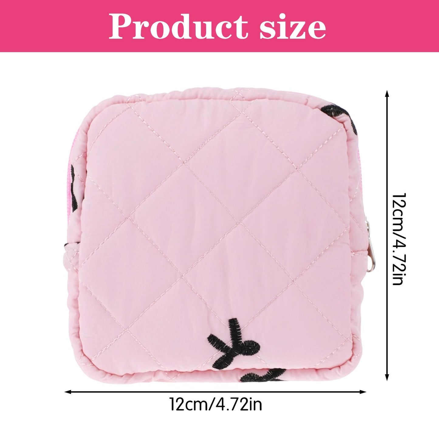 Pink Period Bags for Girls, Cute Period Pouch for Pads Sanitary Napkins Small Tampons, Sanitary Napkin Storage Bag First Gifts for Girls