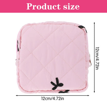 Pink Period Bags for Girls, Cute Period Pouch for Pads Sanitary Napkins Small Tampons, Sanitary Napkin Storage Bag First Gifts for Girls