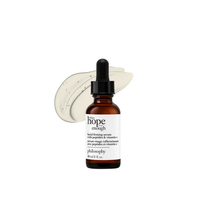 philosophy when hope is not enough facial firming serum - with vitamins C, E & hyaluronic acid - revitalizes dull complexion while reducing the look of fine lines and wrinkles - 1 fl oz