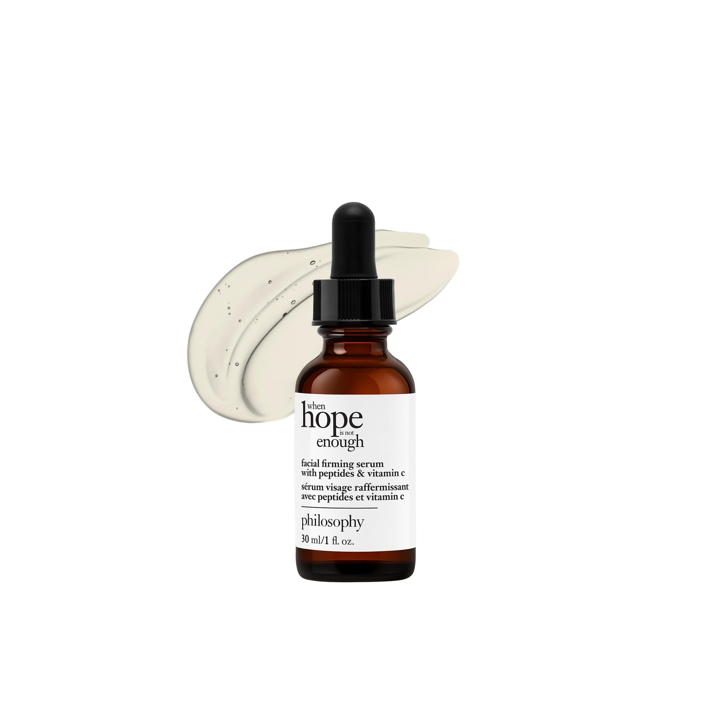 philosophy when hope is not enough facial firming serum - with vitamins C, E & hyaluronic acid - revitalizes dull complexion while reducing the look of fine lines and wrinkles - 1 fl oz