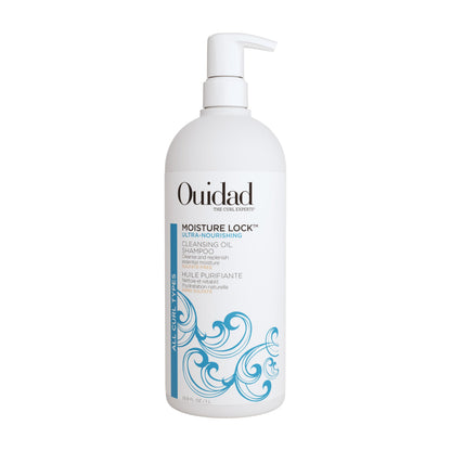 Ouidad Moisture Lock Ultra Nourishing Cleansing Oil Shampoo for Curly Hair – Gently Cleanses, Moisturizes and Rehydrates Dry, Damaged Curls and Scalp, Sulfate-Free, For All Curl Types