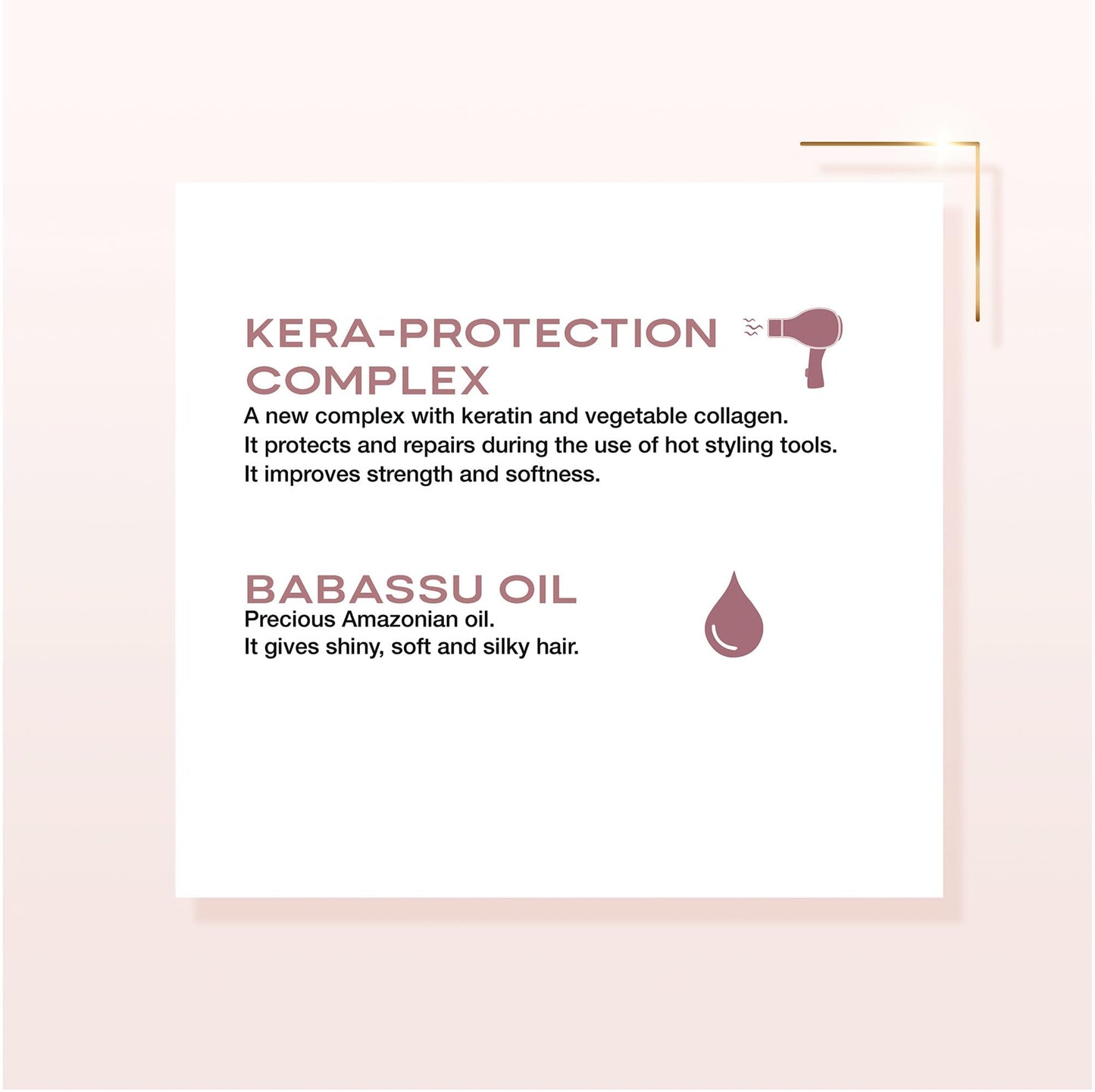 ALFAPARF MILANO Lisse Design Keratin Hair Oil for Frizz Control - Heat Protection - Anti-Frizz Keratin Therapy Hair Serum Treatment - Smooths, Protects, Adds Shine (1.69oz)