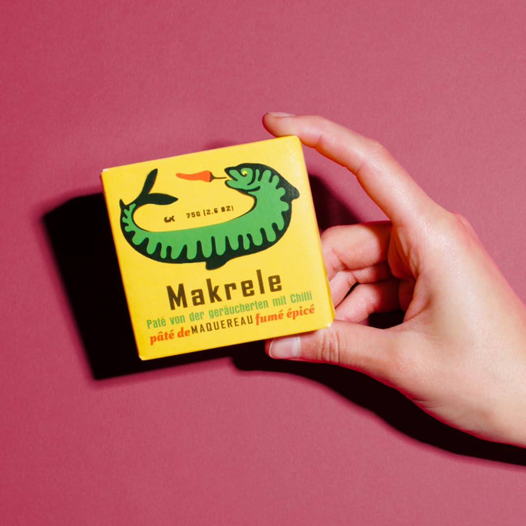 Portuguese Smoked Spiced Mackerel Pate | B Vitamins, Omega-3 | Tinned Seafood by Ati Manel | 1 x 75g Cans