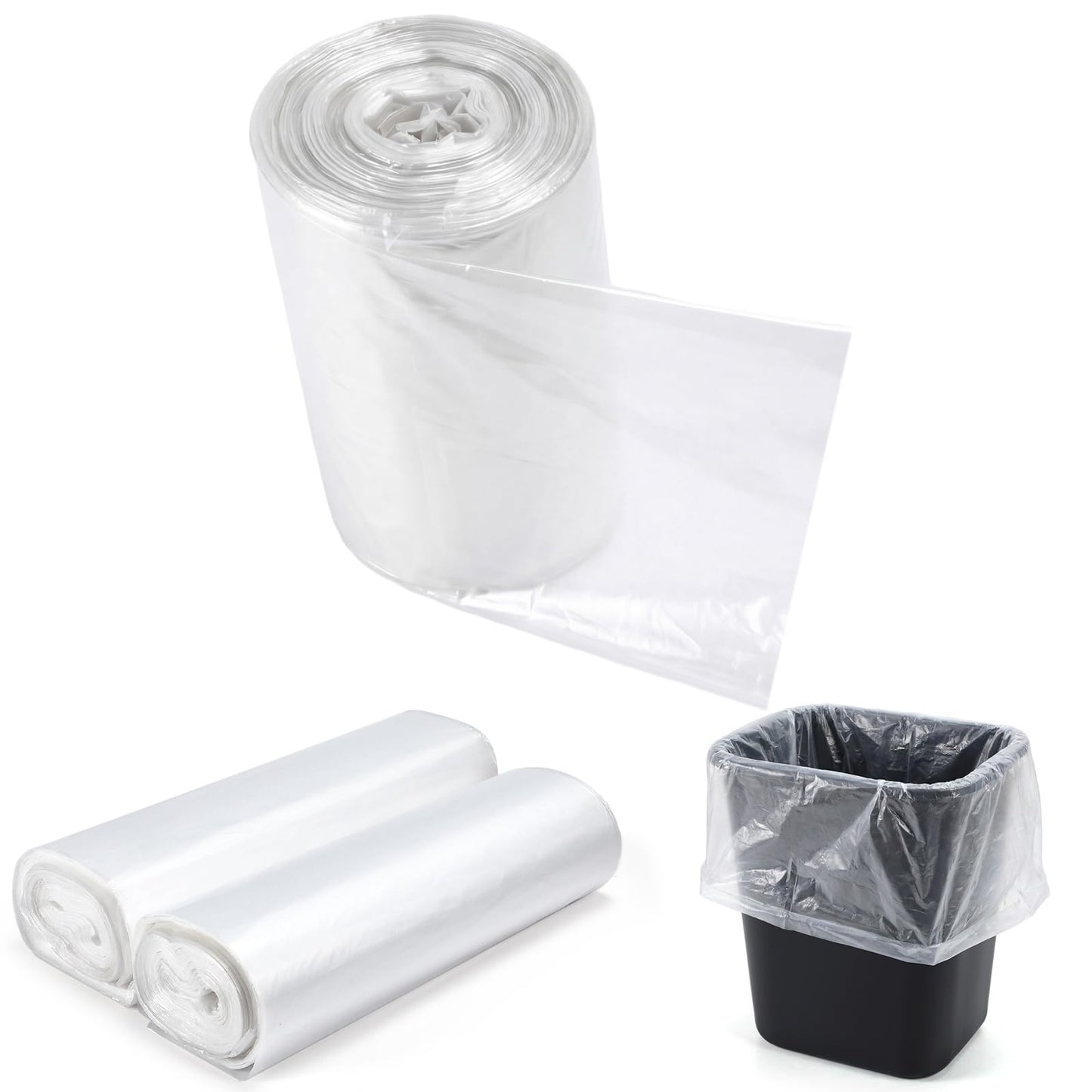 600 Pcs/ 2 Roll Sanitary Napkin Receptacle Liner, Sanitary Napkin Disposal Bags Feminine Hygiene Disposal Bags Women Personal Supplies for Tampon Bathroom, 11.81 x 15.63 Inch