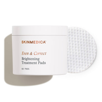 SkinMedica Even & Correct Brightening Treatment Pads For Face Exfoliating, 10% Glycolic Acid Pads That Are Retinol-Free, Alcohol-Free and Hydroquinone-Free, 60 Ct