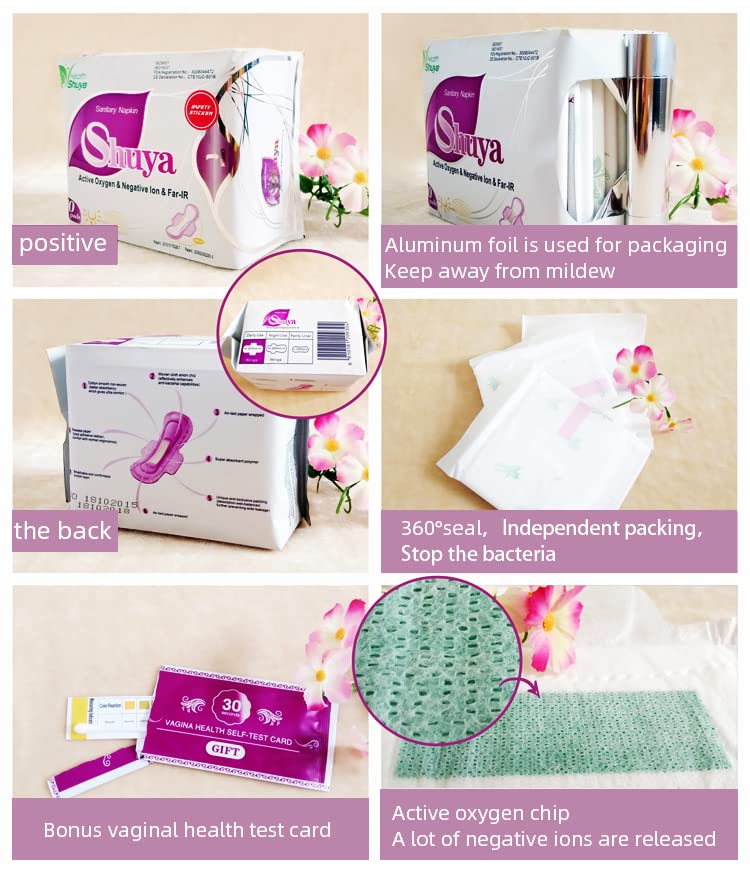 SHUYA Ultral Thin Feminine Care Pads for Women Regular Length with Wings, Patented Active Oxygen and Anion Sanitary Pads, High Absorbency, Size 245mm,Scented 40Count (Pack of 4)