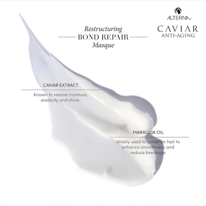 Alterna Caviar Anti-Aging Restructuring Bond Repair Masque, 5.7 Ounce | Strengthens & Protects Damaged Hair , 5.68 Fl Oz (Pack of 1)