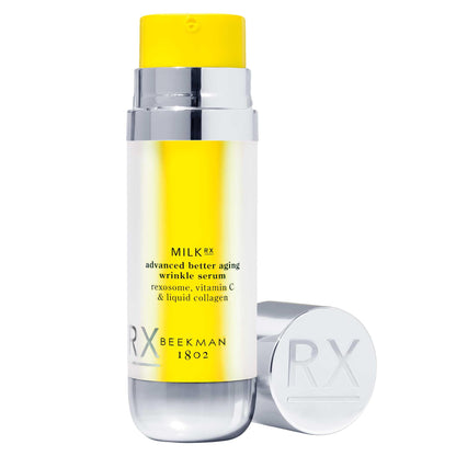 Beekman 1802 Milk RX Advanced Better Aging Wrinkle Serum – Collagen & Vitamin C Face Serum with Peptides & Goat Milk Exosomes, Retinol Alternative