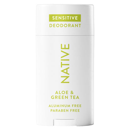 Native Sensitive Deodorant Contains Naturally Derived Ingredients, 72 Hour Odor Control | Deodorant for Women & Men, Aluminum Free with Baking Soda, Coconut Oil and Shea Butter, Aloe & Green Tea
