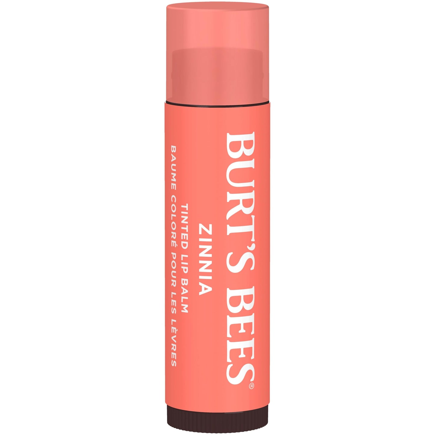 Burt's Bees Easter Basket Stuffers, Lip Tint Balm with Long Lasting 2 in 1 Duo Tinted Balm, Color Infused with Deeply Hydrating Shea Butter for a Natural Looking Buildable Finish, Zinnia (2-Pack)