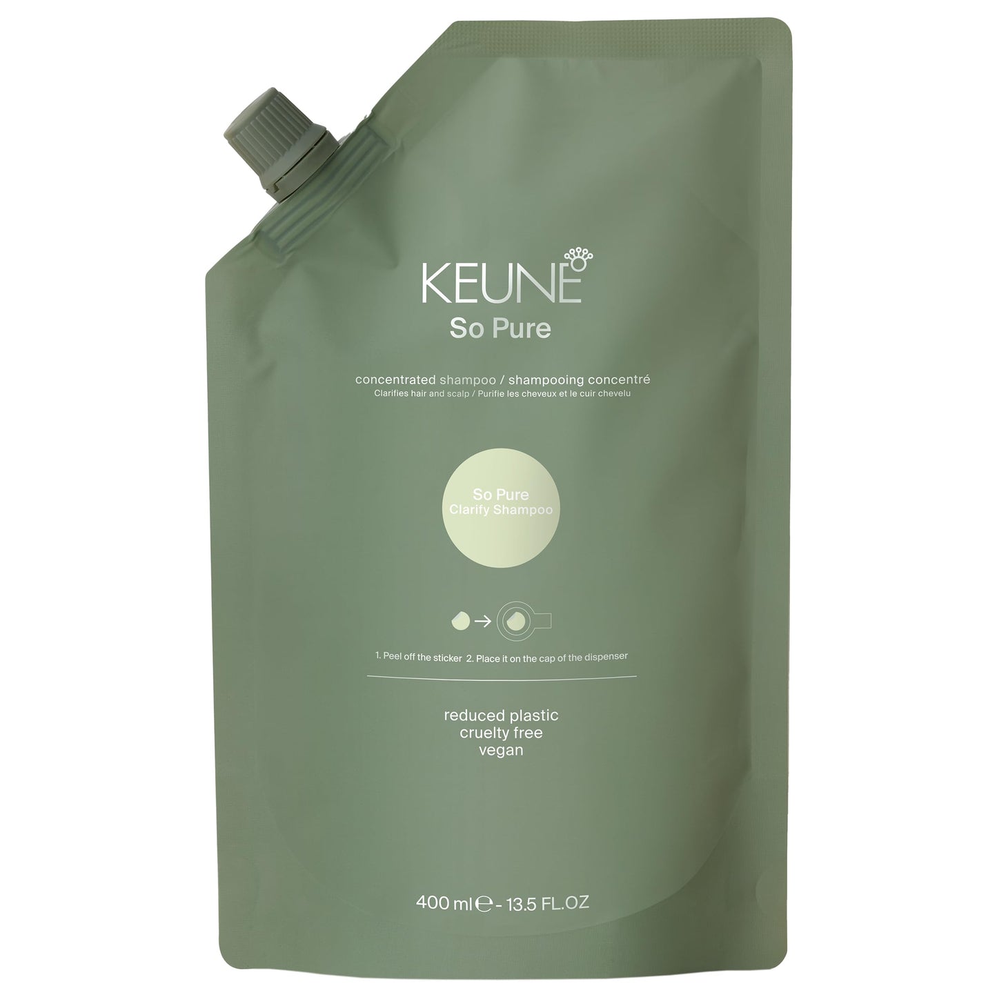 Keune So Pure Clarify Shampoo Refill, Deep Cleansing and Detoxifying Formula, 13.5 Fl Oz
