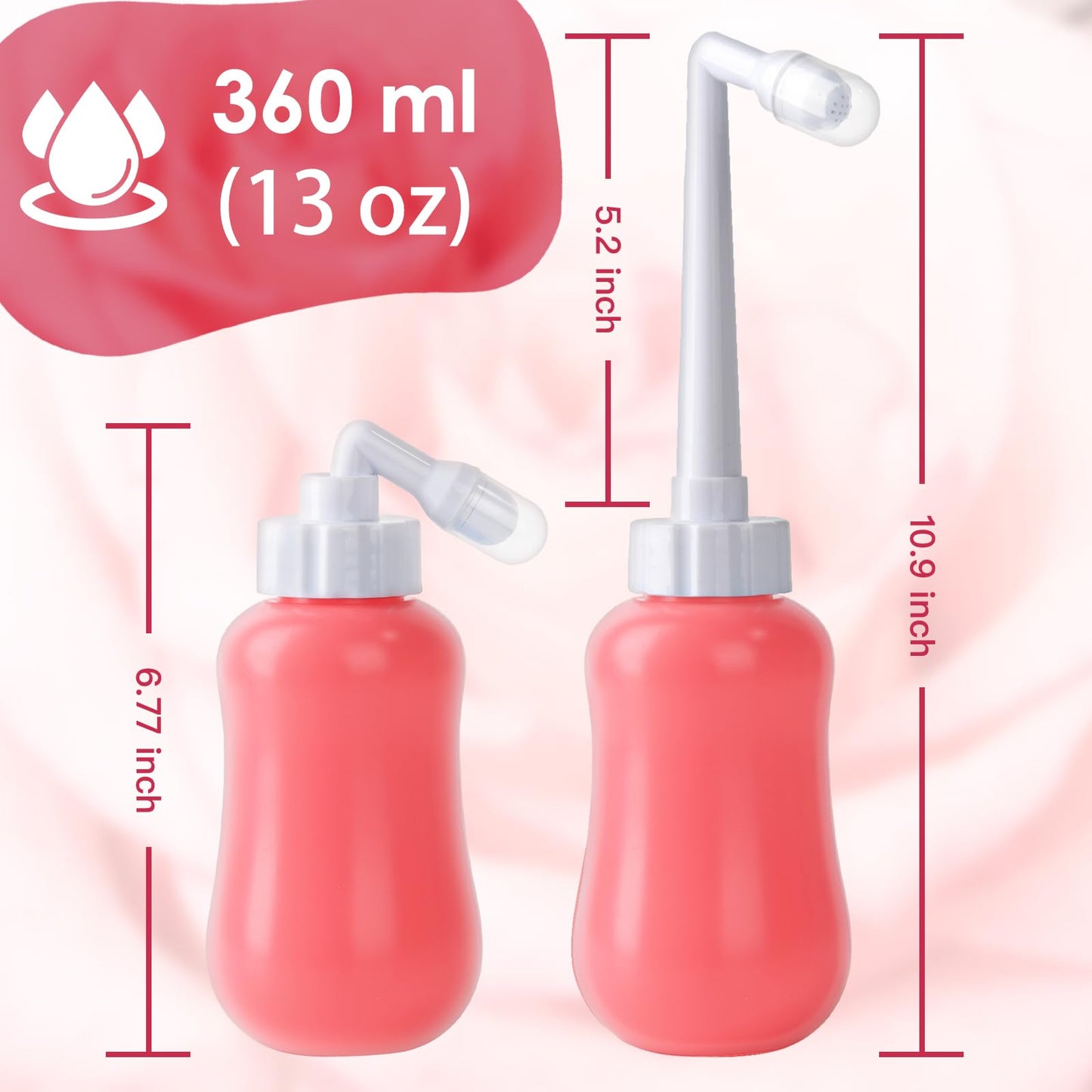 Peri Bottle, Peri Bottle for Postpartum Care, for Women and Men with Hemorrhoids, for Cleansing After Birth, Portable Travel Bidet Sprayer-Pink