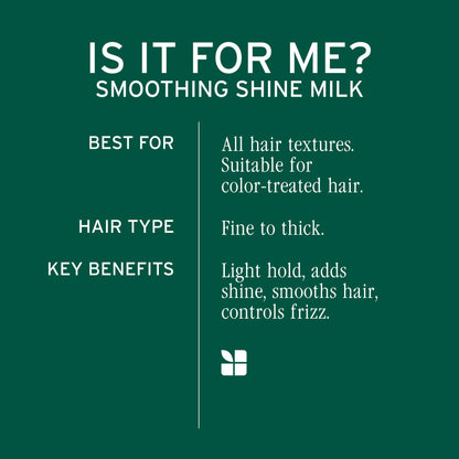 Biolage Smooth Shine Milk - Smoothing Leave-In Spray, Adds Shine, Reduces Frizz, Lightweight Hold, Styling Primer, Vegan & Paraben-Free