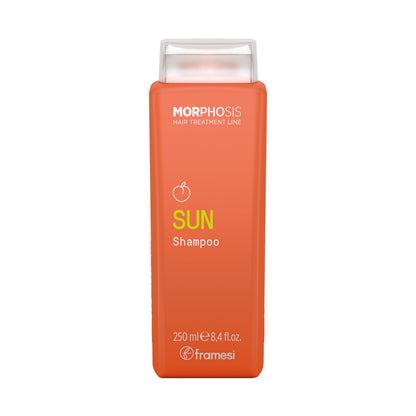 FRAMESI Morphosis SUN Shampoo, Gently Removes Chlorine and Residues of Salt and Sand, Deeply Cleanses and Hydrates Hair and Scalp, Natural Ingredients, Color Safe