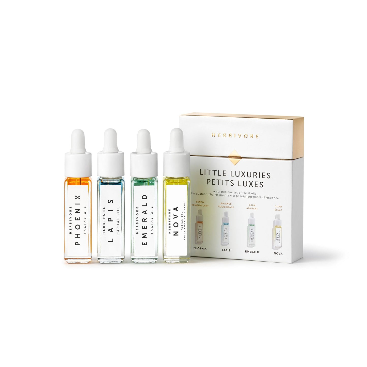 HERBIVORE Minis Gift Set | Best Sellers Skincare Collection Plant-based, Vegan, Cruelty-free