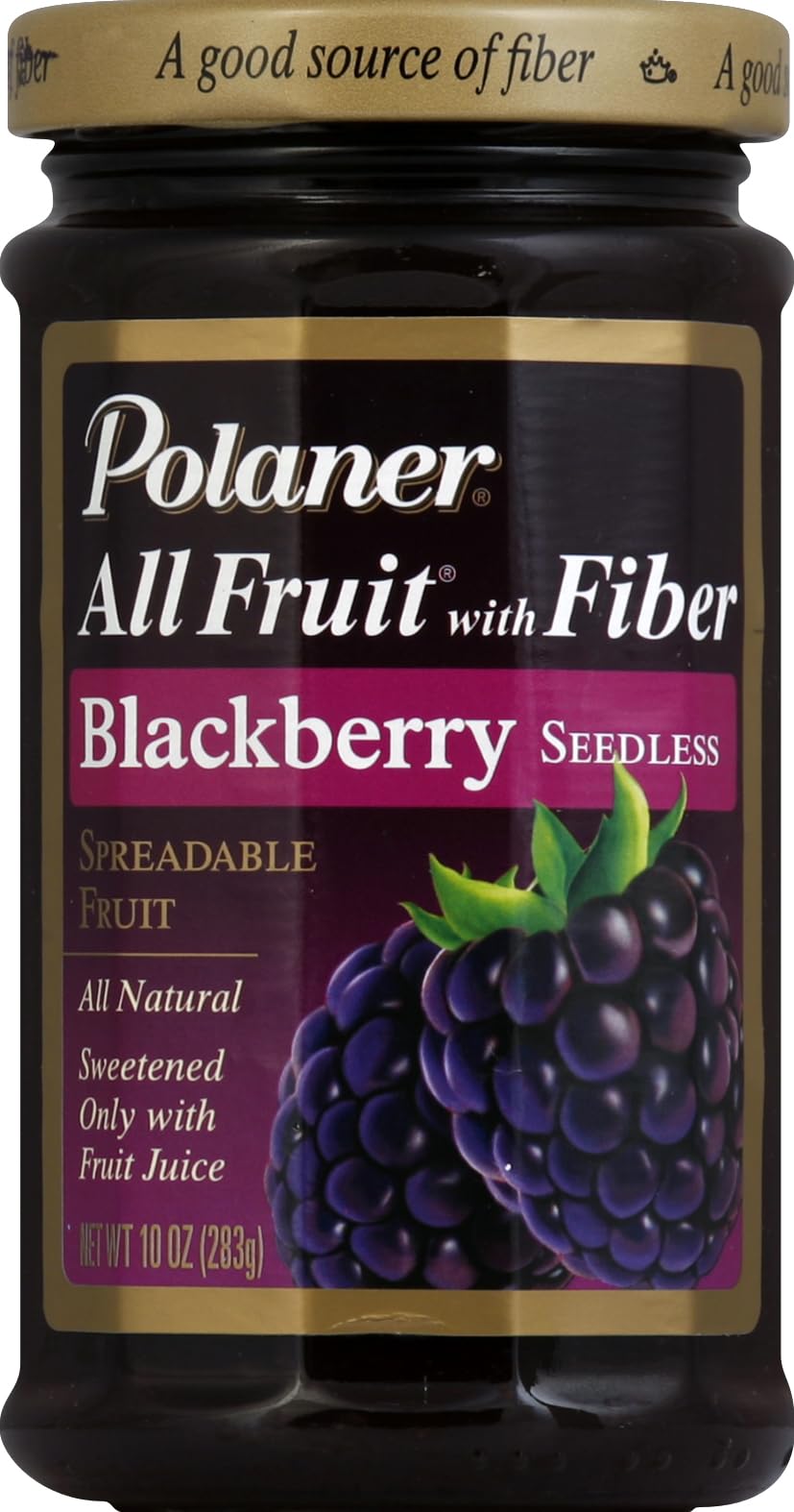 Polaner All Fruit With Fiber Blackberry Seedless Spreadable Fruit 10 Oz