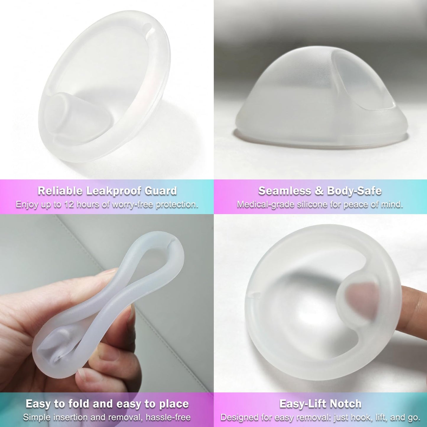 Menstrual Disc Alternative to Tampons | Organic 100% Medical-Grade Silicone | Leak-Free, Reusable & FSA Eligible Feminine Product | Hypoallergenic, BPA-Free, with Sterilizer & Travel Pouch (L)
