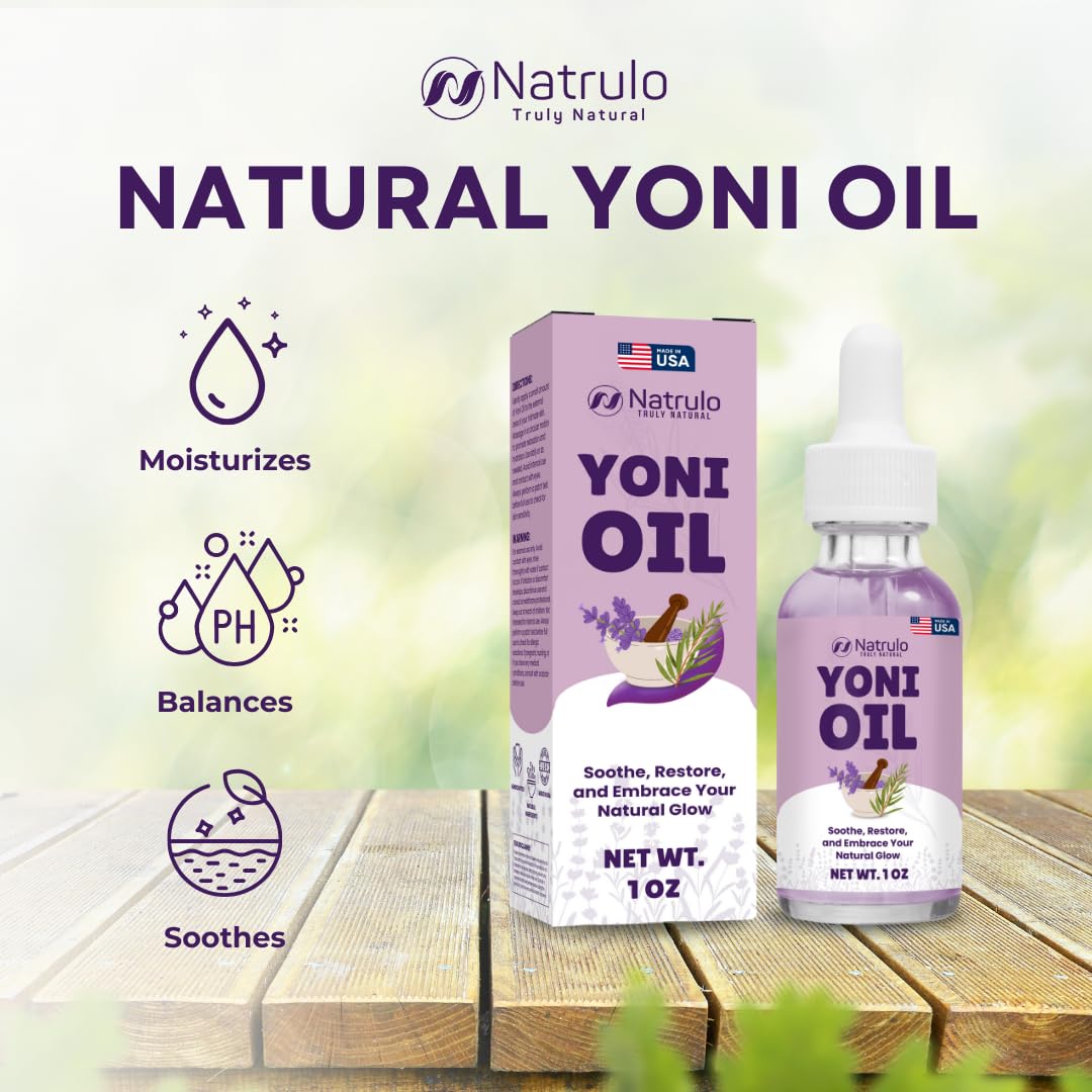 Yoni Oil – Natural Feminine Oil for Women, Odor Control, Dark Spots, Ingrown Hairs & Skin Brightening – pH Balanced, Moisturizing, Herbal Serum with Essential Oils – Intimate Vaginal Care, Made in USA