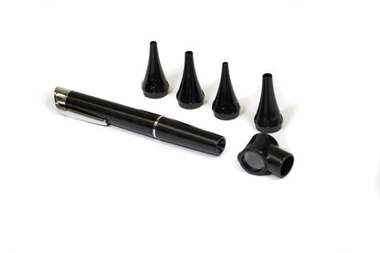 PrimaCare DL-4112 Mini Diagnostic Otoscope Kit with High Resolution LED Ear Light, Medical LED Pocket Clip Otoscope for Nurse, Student, Doctors EMT, 3 Sized Speculas