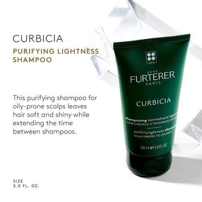Rene Furterer CURBICIA Purifying Lightness Shampoo - For Oily-Prone Scalp - Sebum Control - 5 fl. oz.