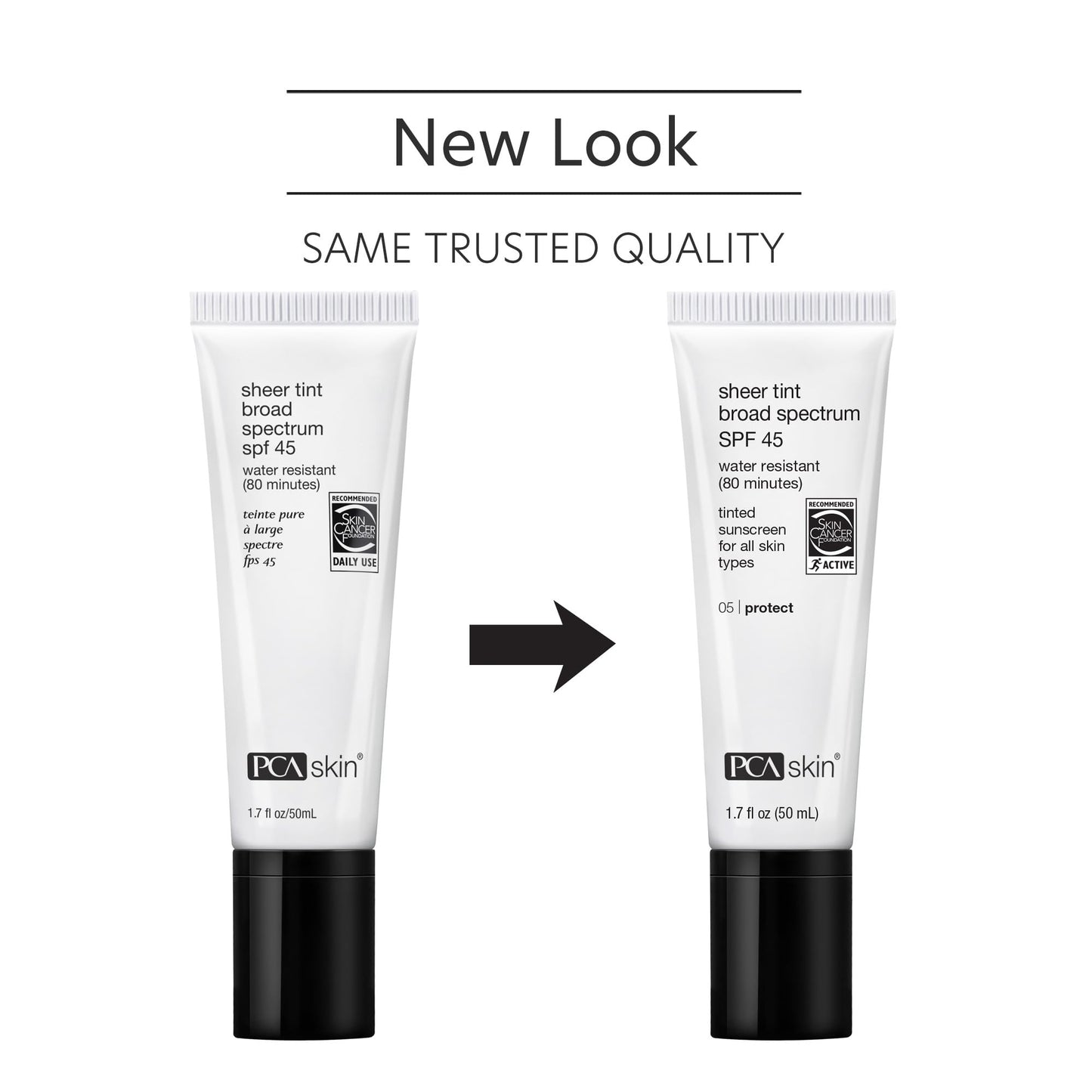 PCA SKIN Sheer Tint Broad Spectrum SPF 45 - Universally-Tinted Water-Resistant Hydrating Sunscreen for Use Alone or Under Foundation & Makeup (1.7 fl oz)