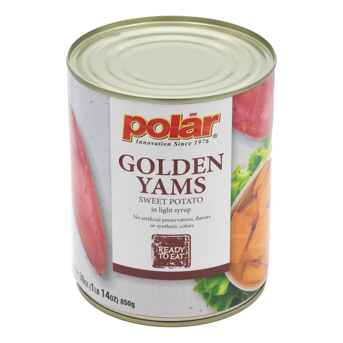MW Polar Golden Yams Sweet Potato in Light Syrup, 30oz (Pack of 1)