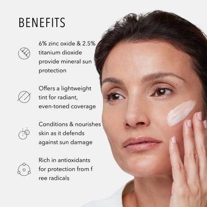 HydroPeptide Solar Defense Tinted Moisturizer with Sunscreen, SPF 30 Face Antioxidant 1.7 Ounce