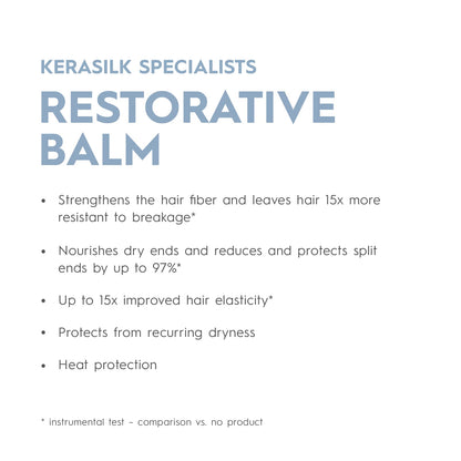 KERASILK Restorative Balm | Intensely Repairs & Minimizes Breakage | Nourishes Dry Ends & Strengthens Strands | With Heat Protection | For Dry, Stressed & Damaged Hair | 75ml