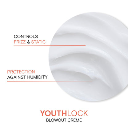 Joico YouthLock Blowout Crème Formulated With Collagen | Youthful Body & Bounce | Strengthen & Protect | Reduce Breakage & Frizz | Soften & Detangle Hair | Boost Shine | Sulfate Free | With Arginine
