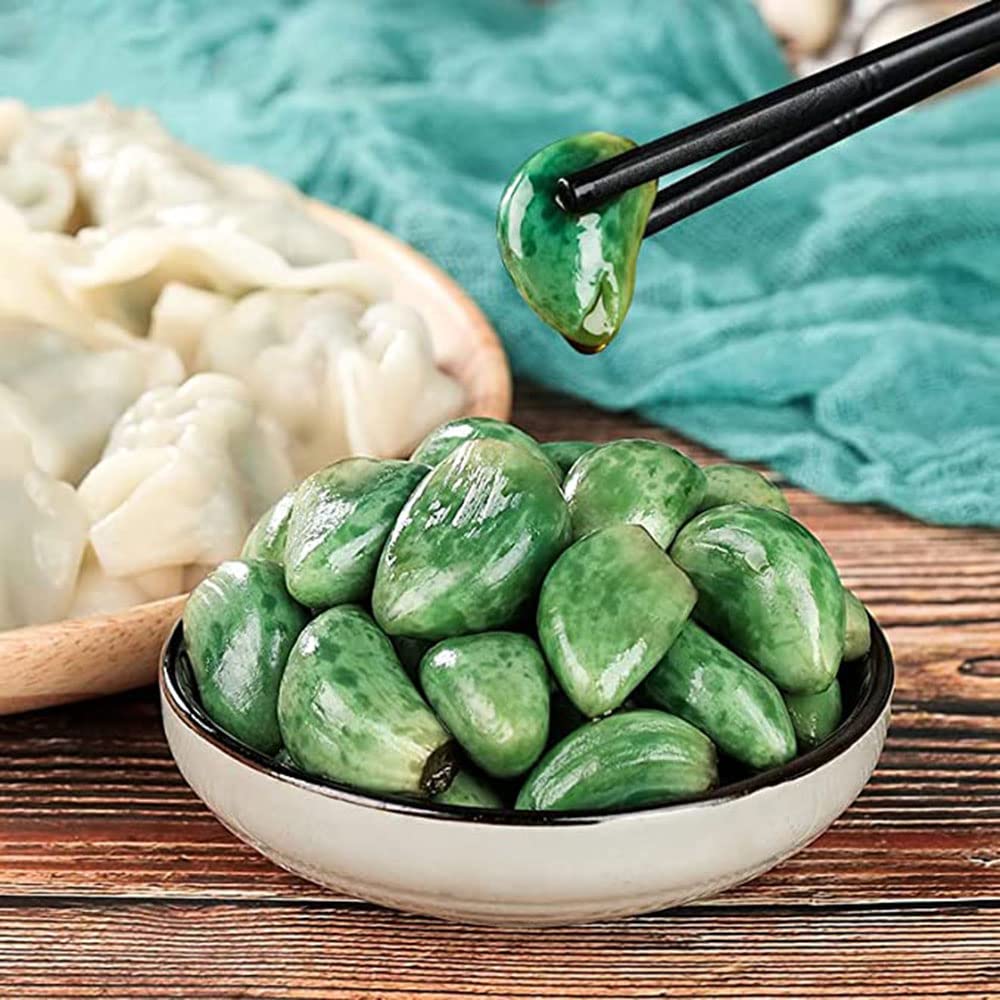 腊八蒜 翡翠绿蒜 新鲜绿蒜,Laba Garlic, Jade Garlic, Fresh Green Garlic Pickled Vegetable, Pickled with Vinegar, Pickled Garlic, 糖醋大蒜Shandong Special（260g/bag）