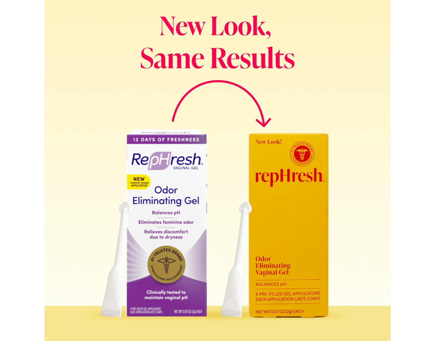 RepHresh Vaginal Gel, 0.07 Oz Each, 4 Count (Pack of 3)