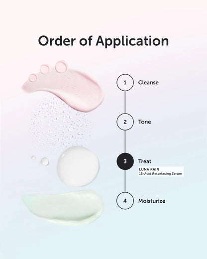 Earth Harbor | LUNA RAIN Phyto-Resurfacing Night Serum - Improves Skin Texture & Tone | Purely Natural & Cruelty-Free | Superfruit Acids + Seaweed Collagen |1 fl oz