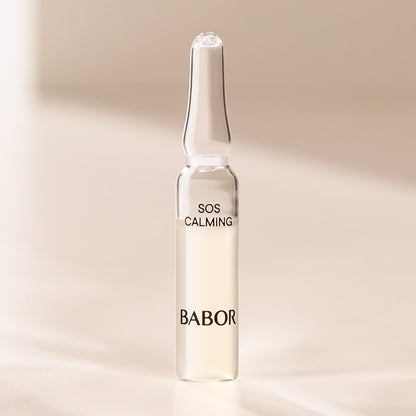 BABOR SOS Calming Ampoule Serum Concentrates, Soothing Serum to Treat Irritated Skin, Reduce Redness and Strengthen Skin Barrier, 7 Day Treatment