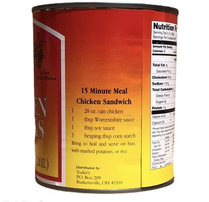 Yoders Fully Cooked Canned Chicken Chunks Case